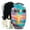 Teal Urn - Beach, variant on JAGASY Beach Unique Urn for Daughter, Blue Large Urns for Human Ashes for Women & Men, Ocean Sunset Orange Clouds Decorative Urns for Son, Yellow Burial Urn for Children, (10 Inch)