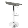 thumbnail image 4 of Ale Contemporary Adjustable Barstool in Grey PU Leather by LumiSource - Set of 2, 4 of 7