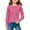 Hot Pink, variant on MKOSPLRT Kids Casual Dressy Tops Puff Long Sleeve Ribbed Knit Shirts Crew Neck Soft T Shirts Basic Solid Color Tunic Tops for Girl 5-14 Years