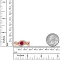 thumbnail image 3 of Gem Stone King 0.94 Ct Round Red Created Ruby 18K Rose Gold Plated Silver Infinity Ring (Size 9), 3 of 3