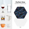 thumbnail image 6 of Pofeuu Blue Sports Car Print Coasters for Drinks, 4Pack PU Leather Coasters, Bar Drink Coasters for Tabletop Protection, Furniture from Damage-Hexagon, 6 of 6