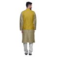 thumbnail image 3 of Atasi Indian Kurta Pyjama Jacket Set For Men Mandarin Collar Casual Clothing, 3 of 5