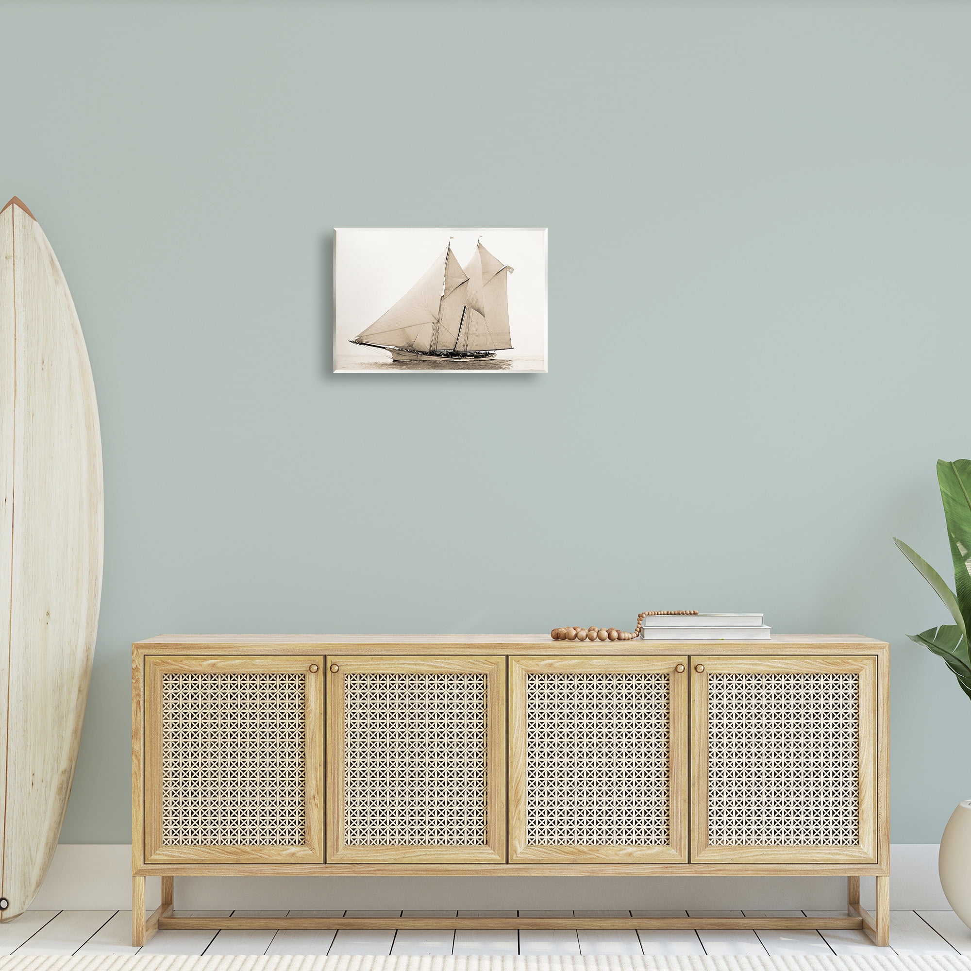 Stupell Industries Vintage Sailing Yacht Transportation Photography Unframed Art Print Wall Art, 19 x 13