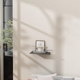 thumbnail image 2 of baomifa-Small Floating Shelf for Wall Storage, Mini Display Shelf for Collectibles, Metal Wall Shelf for Bathroom/Living Room/Kitchen/Bedroom(Grey, 8"), 2 of 4