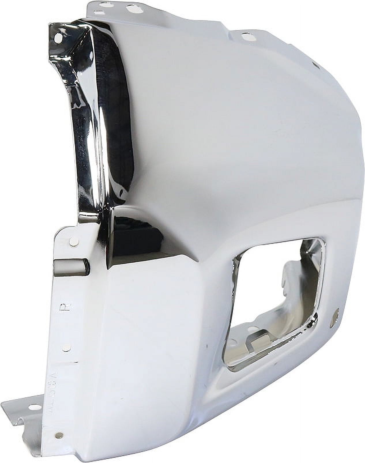 Bumper End Compatible With 2014-2021 Toyota Tundra Front, Right Passenger Steel Chrome CAPA Certified