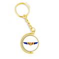 thumbnail image 1 of Andorra bandera emblema nacional Anillo de oro de metal llavero llavero, 1 of 3