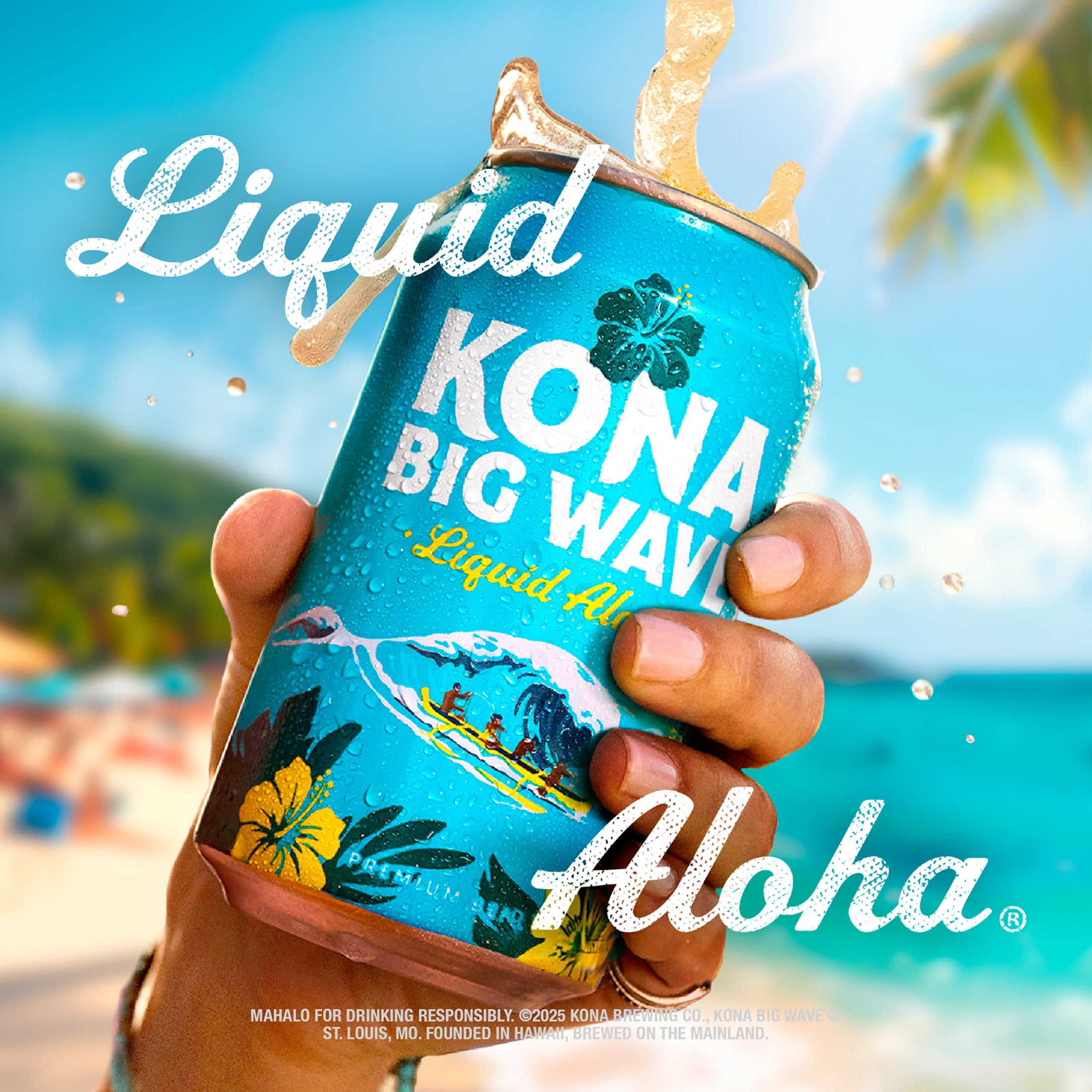 Kona Big Wave Premium Beer 12 pack 12 fl oz Aluminum Cans 4.4% ABV