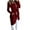 Wine, variant on Lindreshi Winter Coats for Women Plus Size Clearance Women Casua Solid Long Sleeve Loose Turn-down Collar Outwear Coats Tops