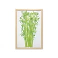 thumbnail image 1 of Exotic Wall Art with Frame, Bamboo Stems with Leaves Fresh Bunch Tropical Plant Eco Foliage Print, Printed Fabric Poster for Bathroom Living Room, 23" x 35", Lime Green, by Ambesonne, 1 of 2