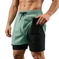 thumbnail image 2 of RFQWOVSR Mens Shorts 2 In 1 Running Athletic Shorts Loose Fit 5 Inch Breathable Outdoor Casual Summer Shorts L, 2 of 6