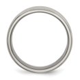 thumbnail image 2 of Chisel Titanium Brushed Center 8mm Ridged Edge Band, 2 of 7