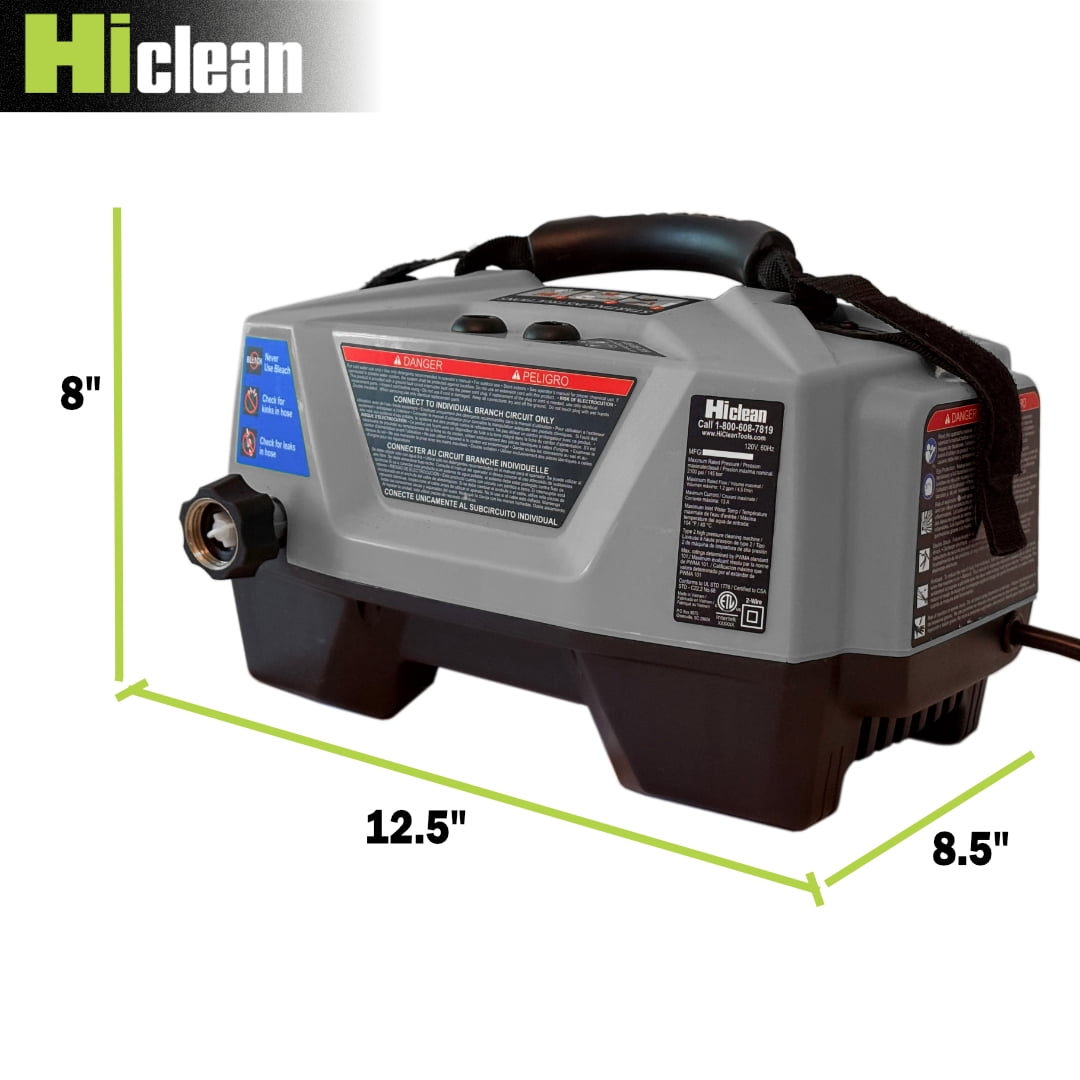 Hiclean 1800 PSI Electric Pressure Washer, Small, Powerful, ETL Safety Certified