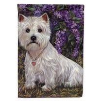 Carolines Treasures PPP3216GF Westie Lily and Lilacs Flag Garden Size  Small multicolor