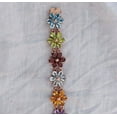 thumbnail image 5 of Multi Gemstone Tennis flower Bracelet in Silver,gemmstone chain Bracelet for Women gift, 5 of 5
