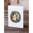 thumbnail image 2 of Shiba Inu Christmas Flowers Greeting Cards Pack of 8 7 in x 5 in, 2 of 3