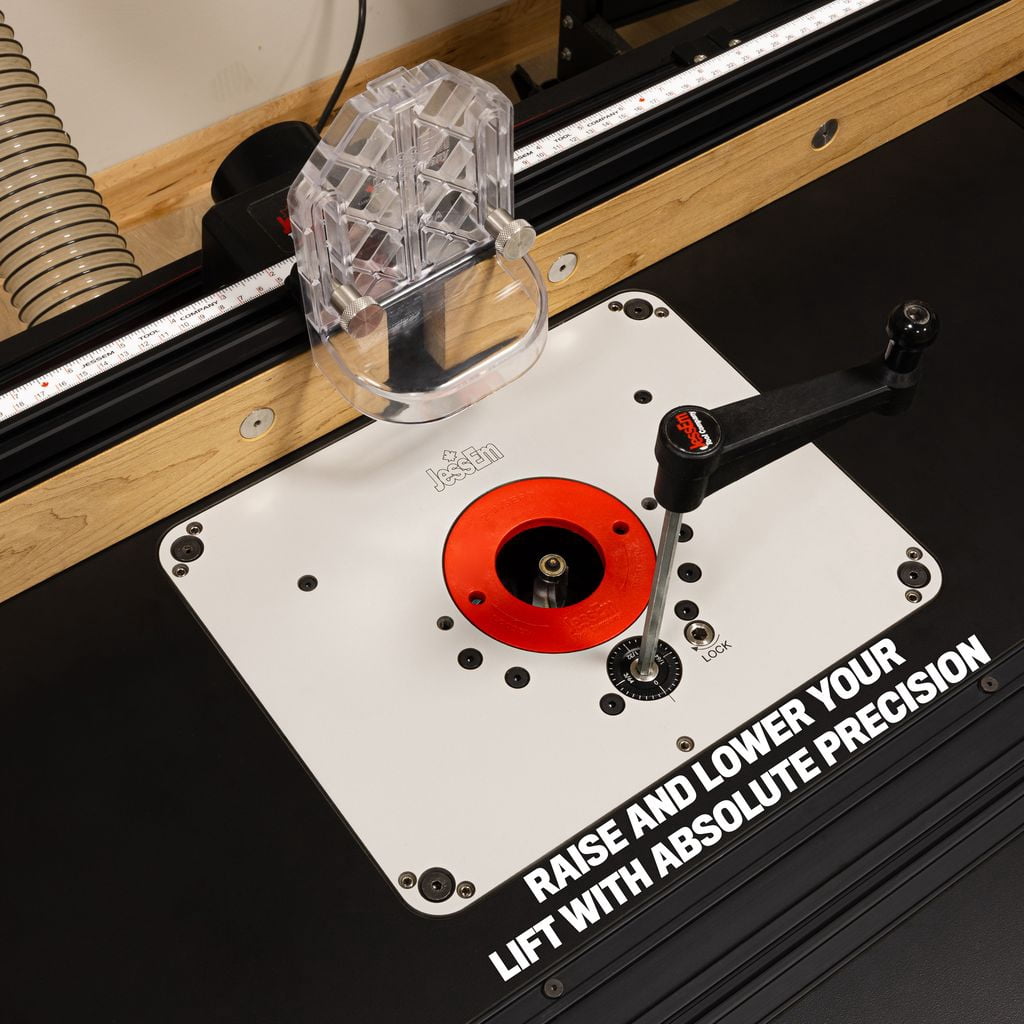 JessEm Rout-R-Lift 3.5XT Router Lift System with Heavy Duty Aluminum Precision Micro Height Adjustment Router Table