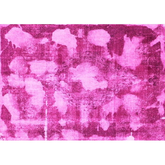 Ahgly Company Indoor Rectangle Abstract Pink Modern Area Rugs, 3' x 5'