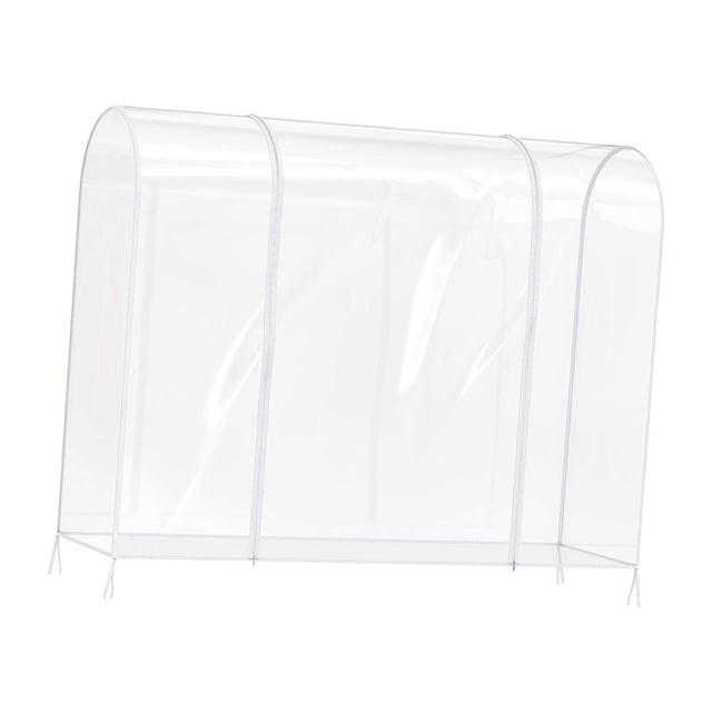 veasfak Clear Garment Rack Cover Breathable Practical Protector Clothing Storage Clothes 160cmx50cmx150cm