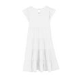 thumbnail image 4 of ATOGUTA Kids Dress Short Sleeve Ruffled Pockets Pageant Dresses for Girls White, Size 6M-15, 4 of 5
