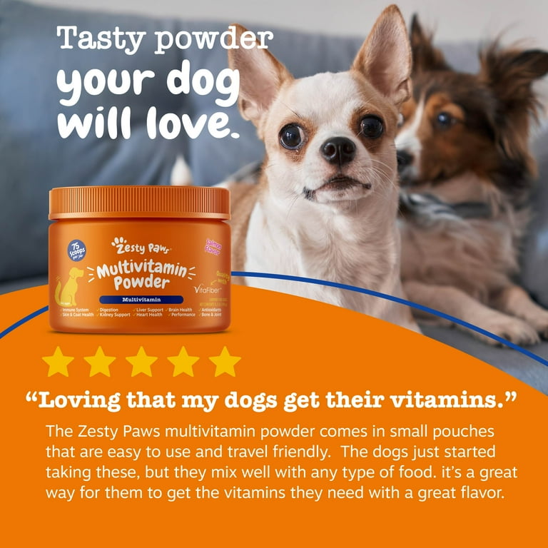 Zesty Paws Multivitamin Powder for Dogs, for Overall Wellbeing