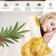 thumbnail image 3 of ARISTURING  Ultra Soft Flannel Fleece Bed Blanket Summer Pineapple Throw Blanket All Season Warm Fuzzy Light Weight Cozy Plush Blankets for Living Room/Bedroom, 3 of 6