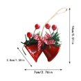 thumbnail image 3 of Christmas Decorations Christmas Decoration Double Horn Bell Window Christmas Tree Pendant Handmade Diy Accessories Metal Bell Pendant 2.76x5.51x1.5", 3 of 3