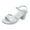 Silver, variant on Womens Single Band Glitter Block Heel Sandals Thick Heeled Ankle Strap Open Toe Pumps Fairy Style High Heels Buckle (Silver, 7)