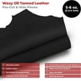 thumbnail image 2 of European Leather Work Oil Tanned Leather 5-6 OZ 2-2.4mm Pre-Cut Size: 10-12 SQ FT  Black Color  Full Grain Cowhide Handmade Waxy Finish Leather for DIY, Crafts, Sheaths, Sewing, Workshop, 2 of 8