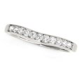 thumbnail image 1 of 14k White Gold Curved Diamond Wedding Band (1/4 cttw) Size 3, 1 of 2