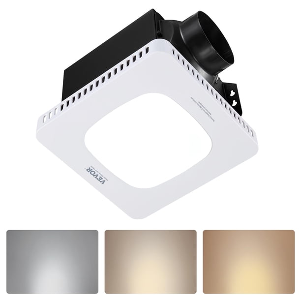 Extractor de Baño VEVOR 130 CFM LED con 3 Temperaturas de Color