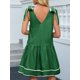 thumbnail image 2 of Vestido Wenrine Summer con cuello en V mini verde oscuro, 100% algodón, 2 of 6