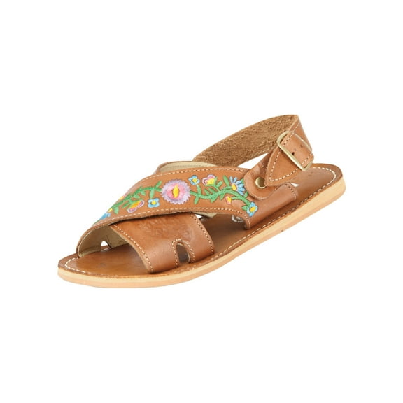Mexican Artisanal Sandals Leather Walnut 604018