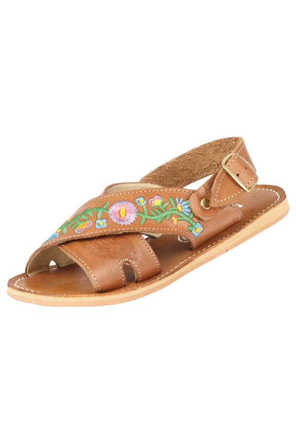 Mexican Artisanal Sandals Leather Walnut 604018