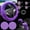 Purple, variant on 10Pcs Car Interior Decoration Furry Steering Wheel Cover Set For Women With Cup Holders Decorations Car Accessories