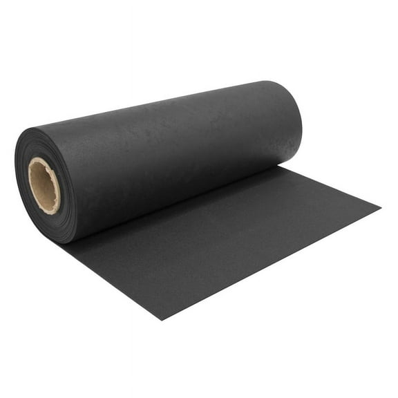 Multy Home Floor Mat Black Rubber Runner - Non-Slip, Washable - 27 in W x 50 ft L