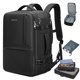 thumbnail image 1 of Mochila de viaje MOLNIA 50L ampliable para hombre y mujer negra, 1 of 6