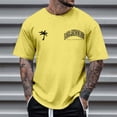 thumbnail image 2 of Bibifish Mens T Shirt Short Sleeve Crew Neck Color Block Print Athletic Tees Summer Casual Sports Workout Tops, 2 of 4