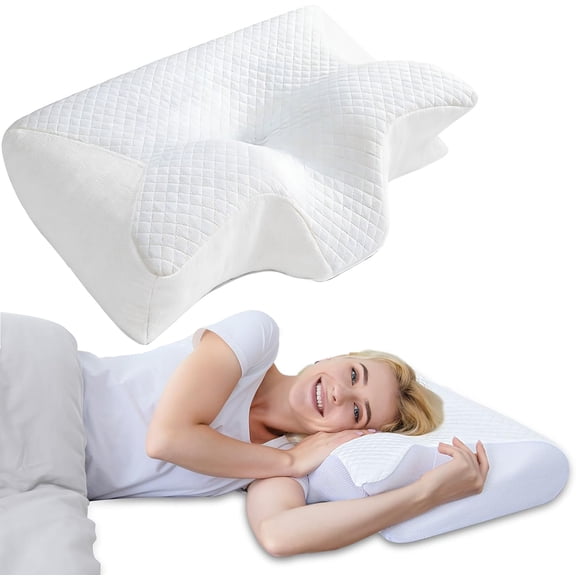Pillow Haven Anti Snore Contour Pillow, Cervical Pillow with Adjustable Memory Foam, Orthopedic Support for Neck Pain & Snoring, Removable Cooling Cover, for Side Back Stomach Sleepers