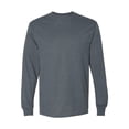thumbnail image 2 of Gildan Mens DryBlend Long Sleeve T-Shirt, L, Dark Heather, 2 of 3