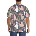 thumbnail image 5 of Fotbe Llamas print Short Sleeve Button Down Shirts for Men Casual Summer Beach Wrinkle Free Shirt-3X-Large, 5 of 7