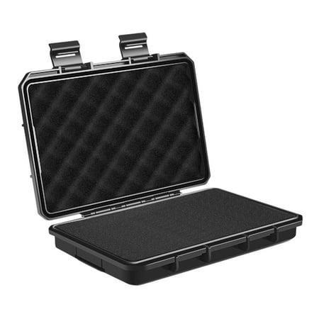 simhoa Hard Carrying Case Waterproof Anti Impact Universal Travel Case Sealed for Hardware Testing Equipment Tools Parts Accessories Black L