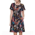 thumbnail image 1 of Vsdgher Robes Midi Maxi Décontractées Été 2025 pour Femmes, Manches Courtes Légères, Col Rond, Robe de Plage, 1 of 6