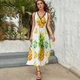 thumbnail image 5 of Lunarable Pineapple Sleeveless Dress Female Clothing Dress Women Summer 2025 Dress, 5 of 7