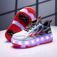 thumbnail image 6 of Kids LED Roller Skate Shoes with Wheel Light up Roller Shoes Kids Skates Sneakers Gift for Girls Boys Children, 6 of 10