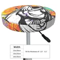 thumbnail image 4 of Fotbe Fishing Bass Pattern Stool Covers Round,Waterproof Round Bar Stool Covers Bar Chair Covers Washable Stool Cushion Slipcover for 12-14 Inch Chair-13 inch, 4 of 7