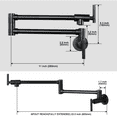 thumbnail image 6 of Wowow Pot Filler Kitchen Faucet, Oil Rubbed Bronze Folding Stretchable Faucet, 6 of 7