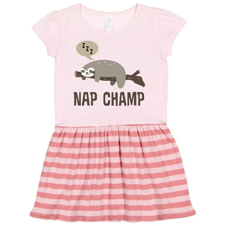 

Inktastic Sloth Nap Champ New Baby Gift Toddler Girl Dress