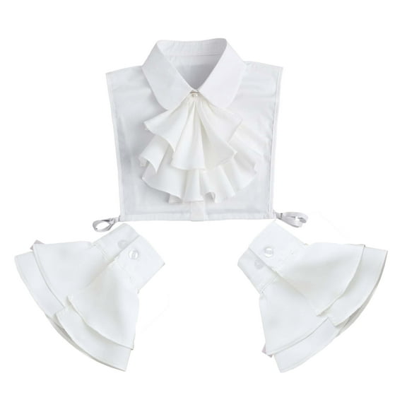 YEKEYI Fake Collar Shirt Detachable False Collar Wrist Cuffs Fake Sleeve Cuffs Collar, Half Shirt Collar for Women