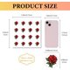 thumbnail image 2 of 128 pegatinas de rosas rojas (8 hojas), pequeñas flores, autoadhesivas, de plástico, impermeables, para decoración de plantas., 2 of 9