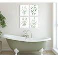 thumbnail image 3 of 4Pcs Eucalyptus Botanical Wall Art Sage Green Bathroom Pictures Watercolor Mint Green Plant Leaves Poster Print Modern Minimalist Aesthetics Canvas Paintings Wall Decor for Bedroom UNFRAMED, 3 of 6